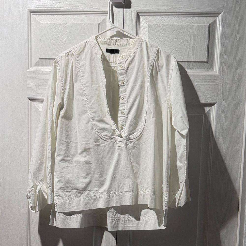 J. Crew Cream Button-Down Blouse